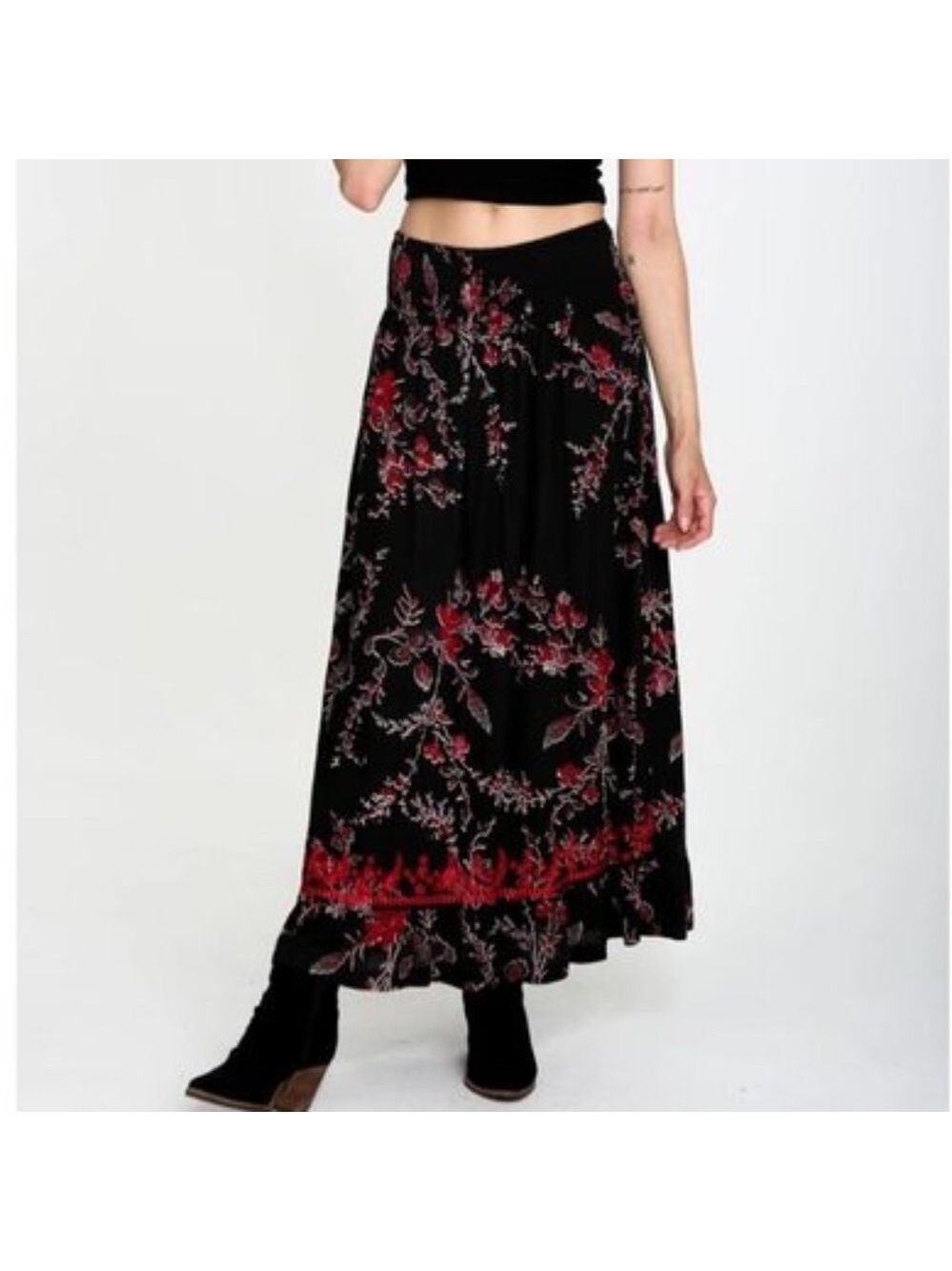 RAGA Midnight Blossom Maxi Skirt